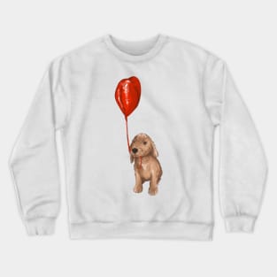 Valentine puppy Crewneck Sweatshirt